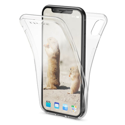 NALIA 360 Grad Hülle kompatibel mit iPhone XR, Full Cover Rundum Doppel-Schutz, Dünnes Ganzkörper Case Silikon Etui Handytasche, Displayschutz & Rückseite Handyhülle