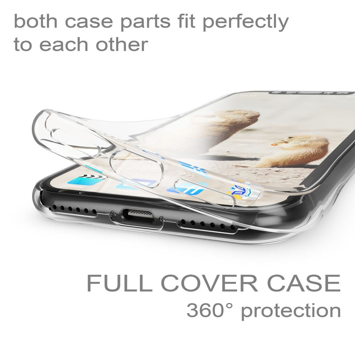 NALIA 360 Grad Hülle kompatibel mit iPhone XR, Full Cover Rundum Doppel-Schutz, Dünnes Ganzkörper Case Silikon Etui Handytasche, Displayschutz & Rückseite Handyhülle