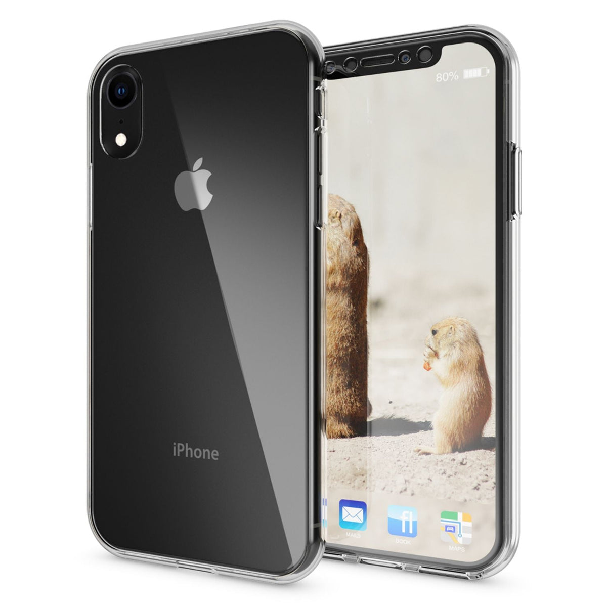 NALIA 360 Grad Hülle kompatibel mit iPhone XR, Full Cover Rundum Doppel-Schutz, Dünnes Ganzkörper Case Silikon Etui Handytasche, Displayschutz & Rückseite Handyhülle