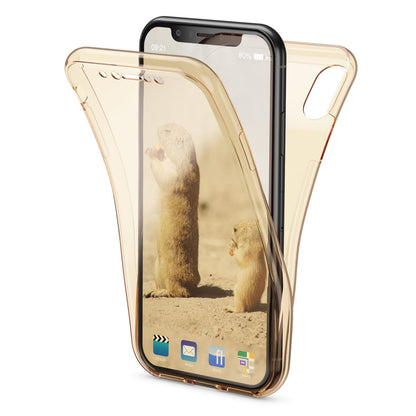 NALIA 360 Grad Hülle kompatibel mit iPhone XR, Full Cover Rundum Doppel-Schutz, Dünnes Ganzkörper Case Silikon Etui Handytasche, Displayschutz & Rückseite Handyhülle