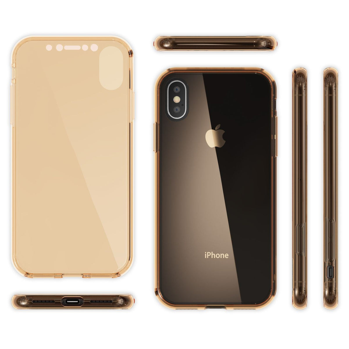 NALIA 360 Grad Handyhülle kompatibel mit iPhone XS Max, Full Cover Rundum Doppel-Schutz, Dünnes Ganzkörper Case Silikon Etui Handytasche, Displayschutz & Rückseite Hülle