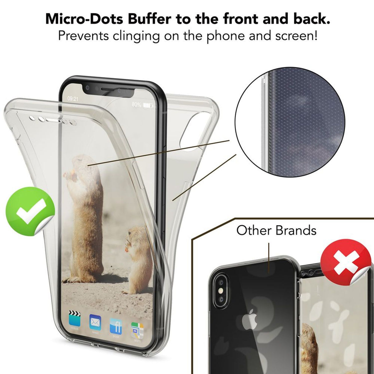 NALIA 360 Grad Handyhülle kompatibel mit Apple iPhone X XS, Full-Cover vorne hinten Hülle Doppel-Schutz, Dünn Ganzkörper Case Silikon Etui Handytasche Displayschutz Rückseite