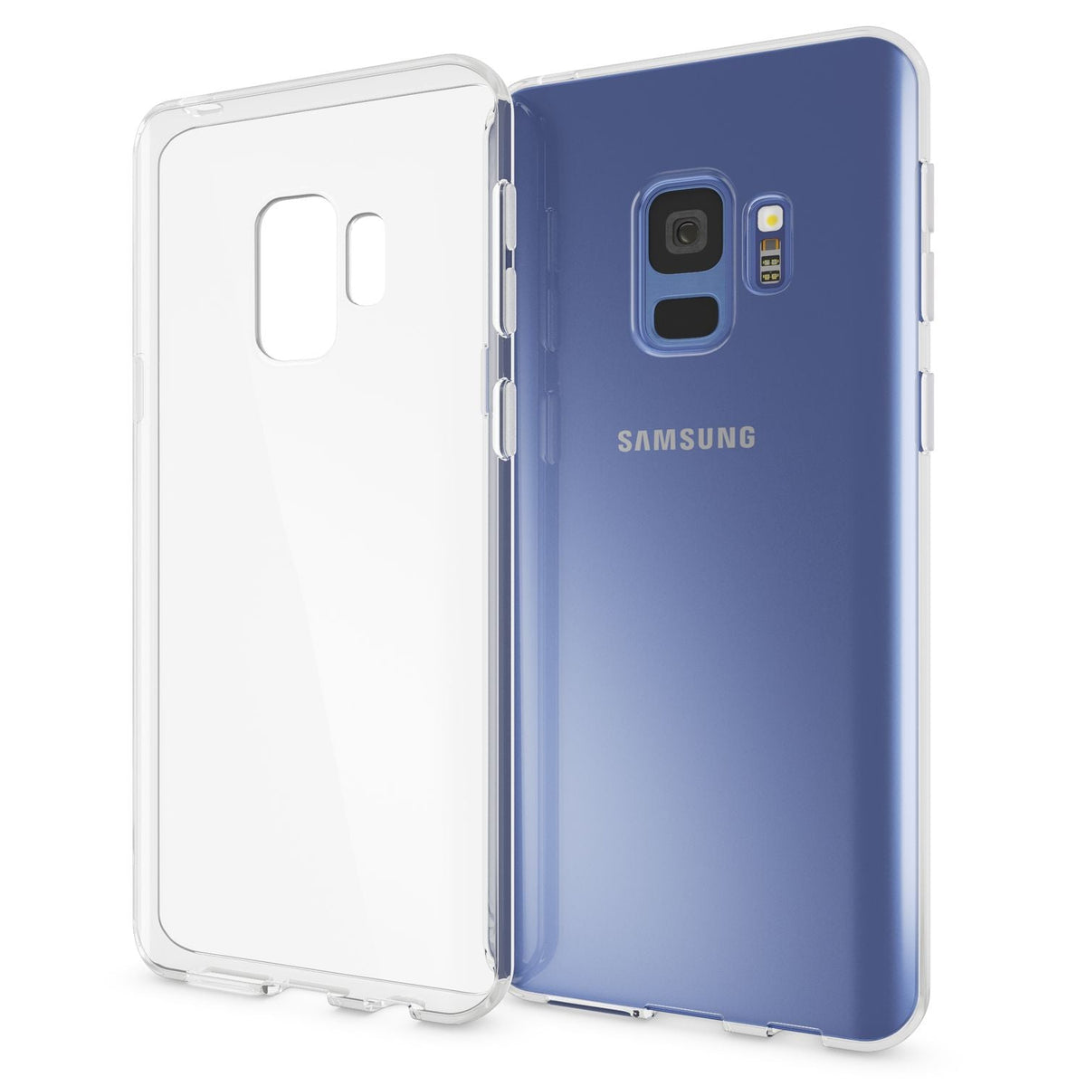 NALIA Transparente Silikonhülle für Samsung Galaxy S9 – Anti-Gelb & Rutschfest – GLAZE (Handyhülle Kristallklar, Schlank & Stoßfest) – Marke aus Berlin