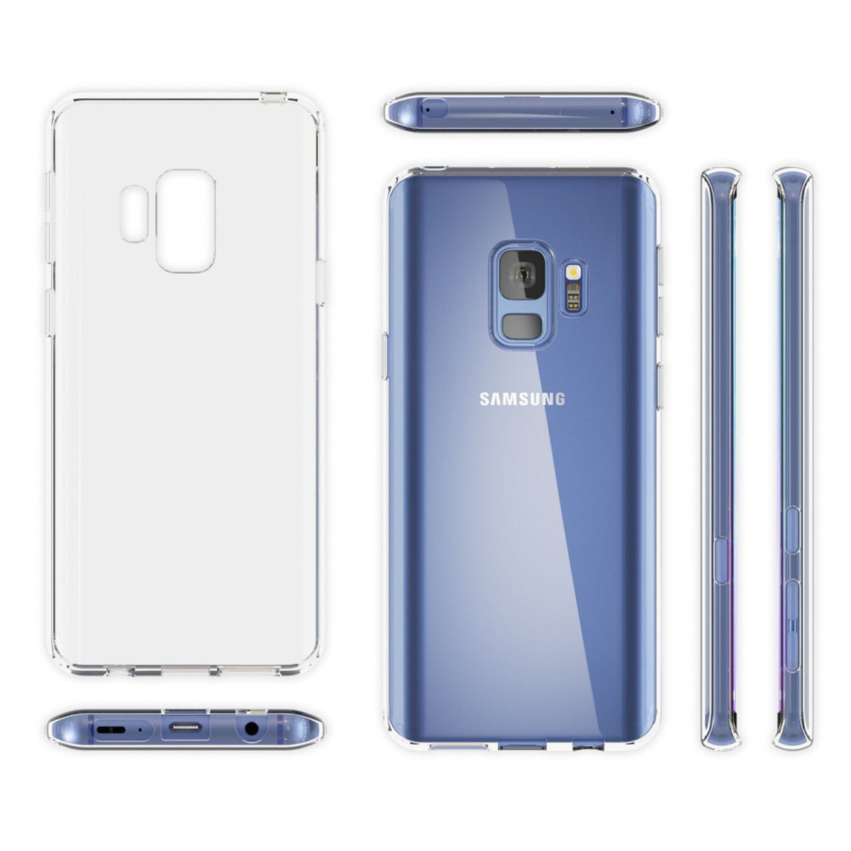 NALIA Handyhülle kompatibel mit Samsung Galaxy S9, Slim Silikon Motiv Case Crystal Schutzhülle Dünn Durchsichtig, Etui Handy-Tasche Back-Cover Transparent Bumper