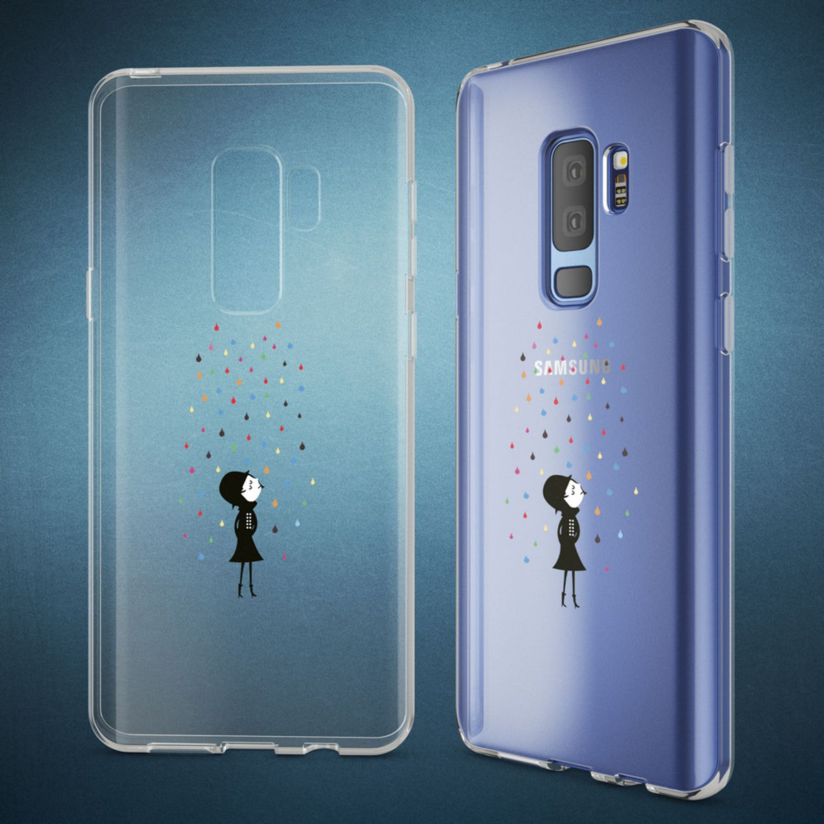 NALIA Handyhülle kompatibel mit Samsung Galaxy S9 Plus, Slim Silikon Motiv Case Crystal Schutzhülle Dünn Durchsichtig, Etui Handy-Tasche Back-Cover Transparent Bumper