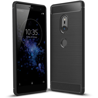 NALIA Handyhülle kompatibel mit Sony Xperia XZ2, Ultra Slim Silikon Case Cover, Dünne Crystal Phone Schutzhülle, Etui Handy-Tasche Back-Cover Bumper, Smartphone TPU Gummihülle  - Schwarz