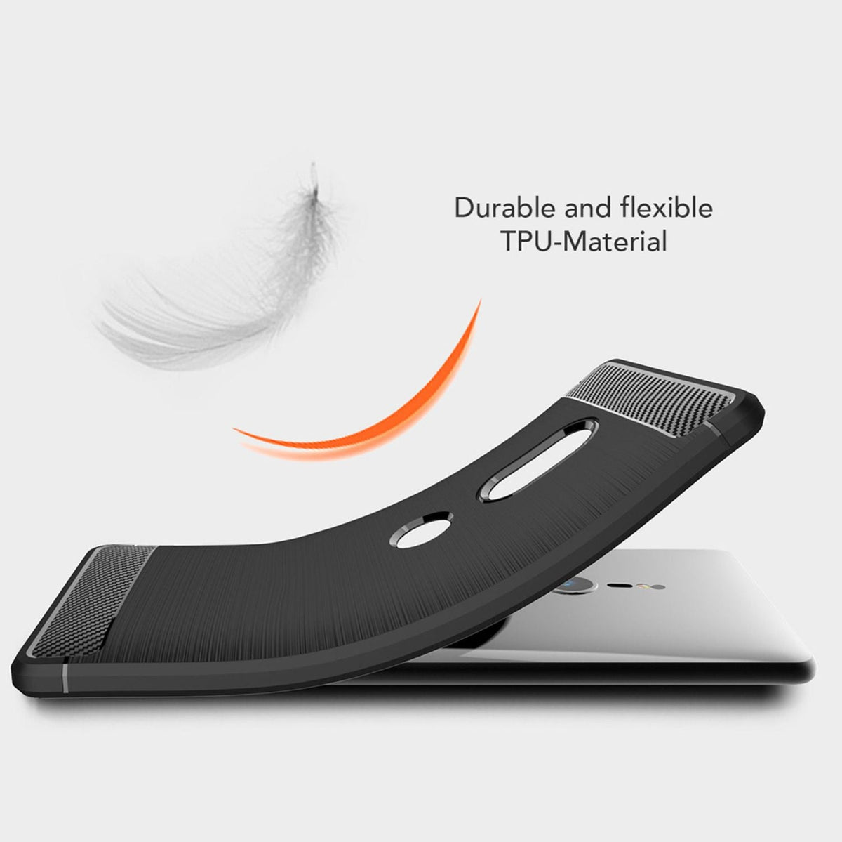 NALIA Handyhülle kompatibel mit Sony Xperia XZ2, Ultra Slim Silikon Case Cover, Dünne Crystal Phone Schutzhülle, Etui Handy-Tasche Back-Cover Bumper, Smartphone TPU Gummihülle  - Schwarz