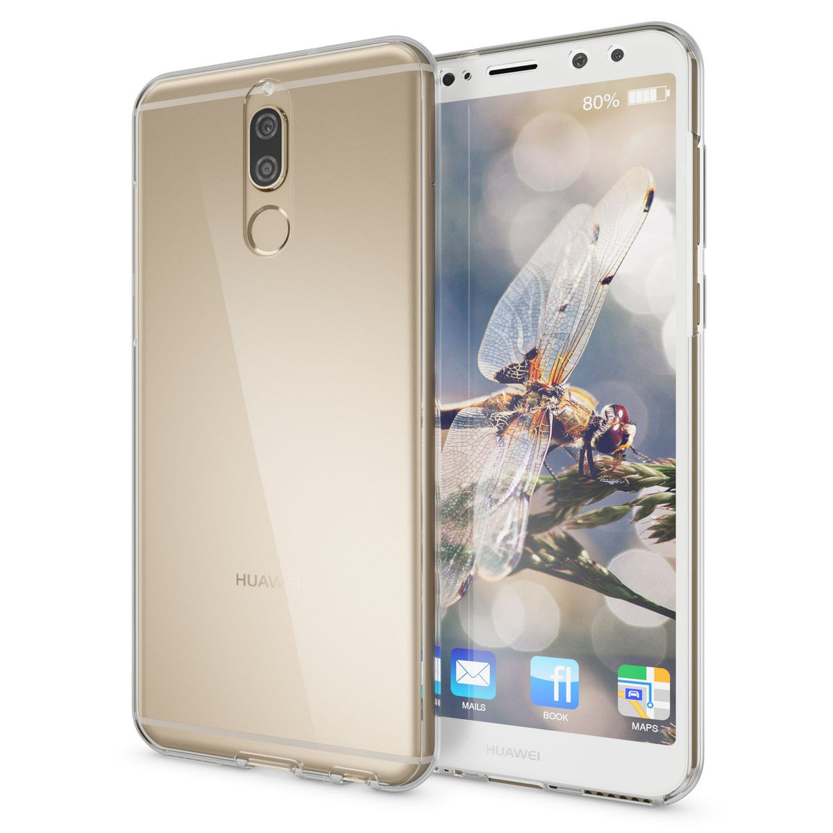 NALIA 360 Grad Handyhülle kompatibel mit Huawei Mate 10 Lite, Full Cover vorne hinten Doppel-Schutz, Dünn Ganzkörper Case Silikon Handytasche Transparenter Displayschutz Rückseite