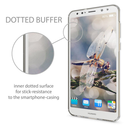 NALIA 360 Grad Handyhülle kompatibel mit Huawei Mate 10 Lite, Full Cover vorne hinten Doppel-Schutz, Dünn Ganzkörper Case Silikon Handytasche Transparenter Displayschutz Rückseite