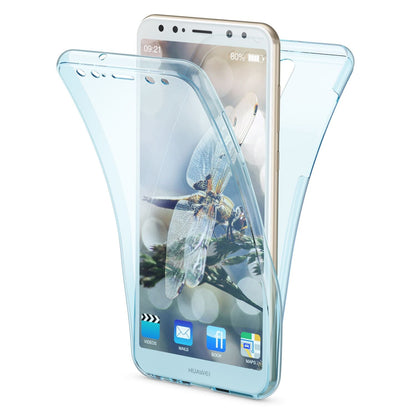 NALIA 360 Grad Handyhülle kompatibel mit Huawei Mate 10 Lite, Full Cover vorne hinten Doppel-Schutz, Dünn Ganzkörper Case Silikon Handytasche Transparenter Displayschutz Rückseite