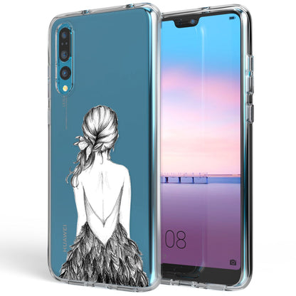 NALIA Handyhülle kompatibel mit Huawei P20 Pro, Slim Silikon Motiv Case Crystal Schutzhülle Dünn Durchsichtig, Etui Handy-Tasche Back-Cover Transparent Bumper