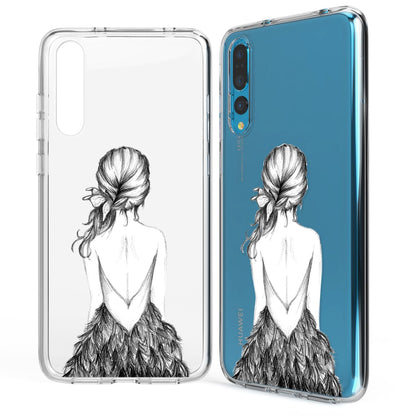 NALIA Handyhülle kompatibel mit Huawei P20 Pro, Slim Silikon Motiv Case Crystal Schutzhülle Dünn Durchsichtig, Etui Handy-Tasche Back-Cover Transparent Bumper