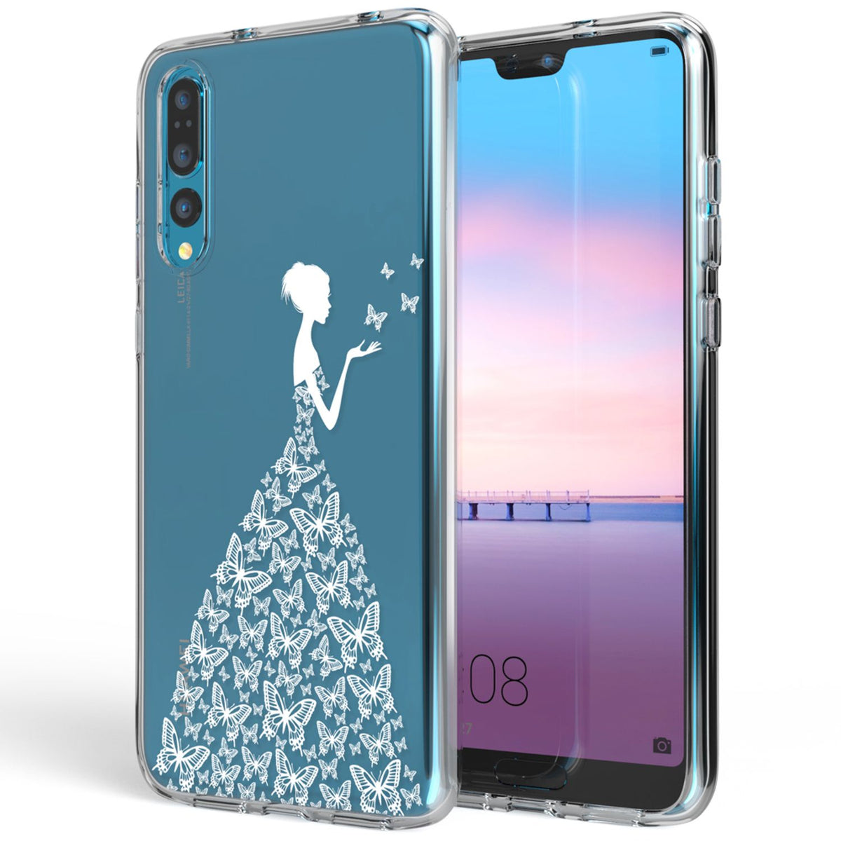 NALIA Handyhülle kompatibel mit Huawei P20 Pro, Slim Silikon Motiv Case Crystal Schutzhülle Dünn Durchsichtig, Etui Handy-Tasche Back-Cover Transparent Bumper