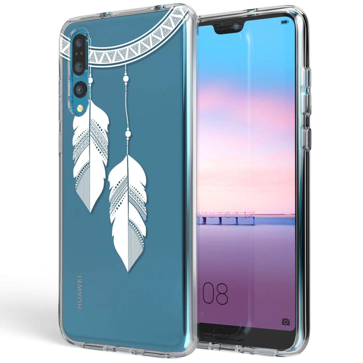 NALIA Handyhülle kompatibel mit Huawei P20 Pro, Slim Silikon Motiv Case Crystal Schutzhülle Dünn Durchsichtig, Etui Handy-Tasche Back-Cover Transparent Bumper