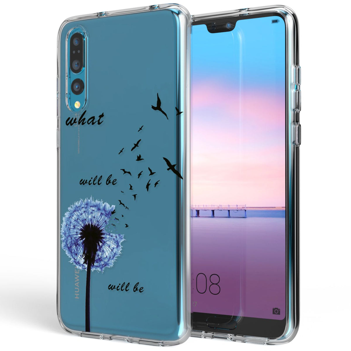 NALIA Handyhülle kompatibel mit Huawei P20 Pro, Slim Silikon Motiv Case Crystal Schutzhülle Dünn Durchsichtig, Etui Handy-Tasche Back-Cover Transparent Bumper