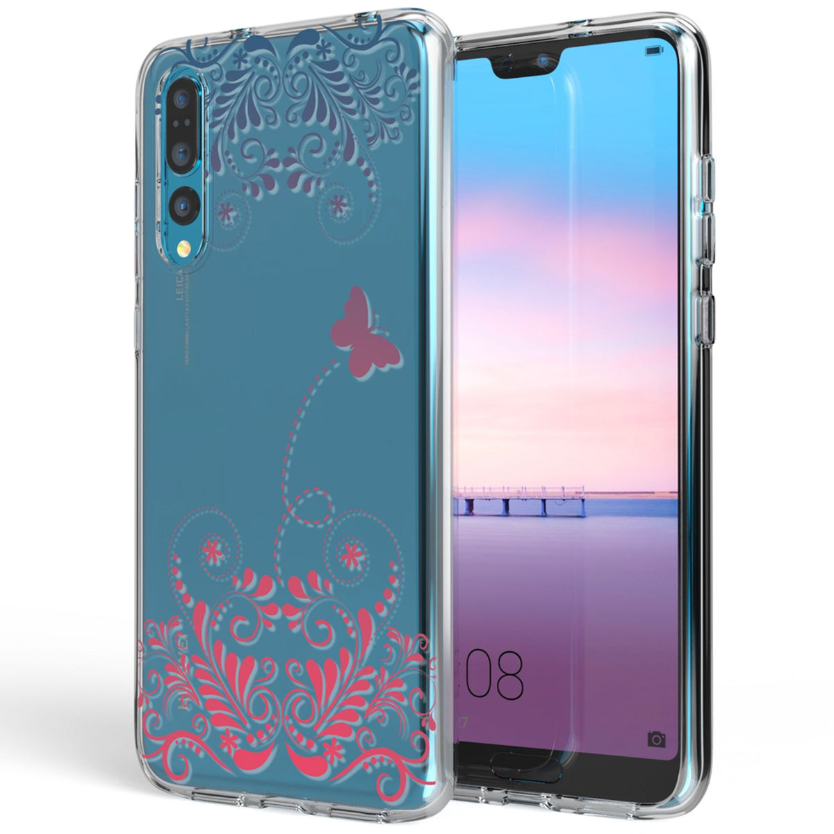 NALIA Handyhülle kompatibel mit Huawei P20 Pro, Slim Silikon Motiv Case Crystal Schutzhülle Dünn Durchsichtig, Etui Handy-Tasche Back-Cover Transparent Bumper