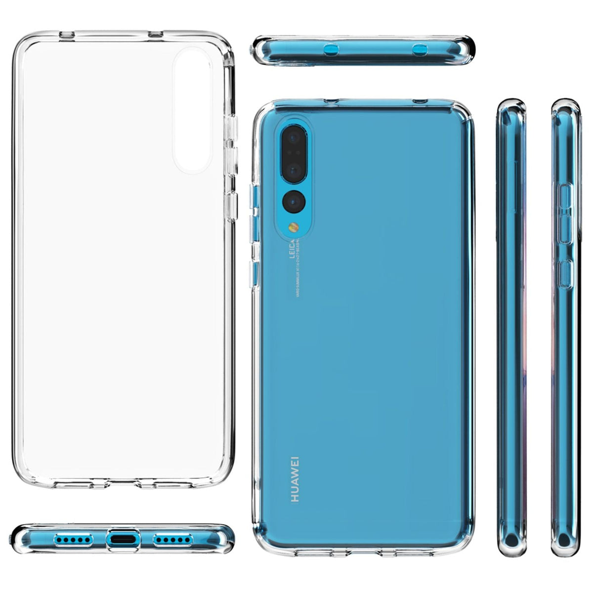 NALIA Handyhülle kompatibel mit Huawei P20 Pro, Slim Silikon Motiv Case Crystal Schutzhülle Dünn Durchsichtig, Etui Handy-Tasche Back-Cover Transparent Bumper