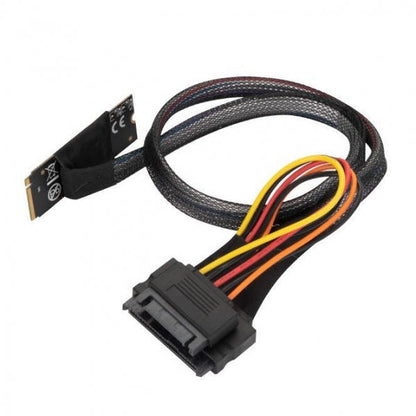 SYSTEM-S M.2 cable 100 cm M-Key to U.2 SFF-8639 NVMe adapter for SSD hard drive motherboard