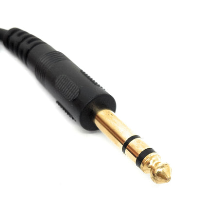 Audio Kabel 150 cm Stereo AUX Klinke 6,35 mm Stecker zu 3,5 mm Buchse Schwarz | System-S