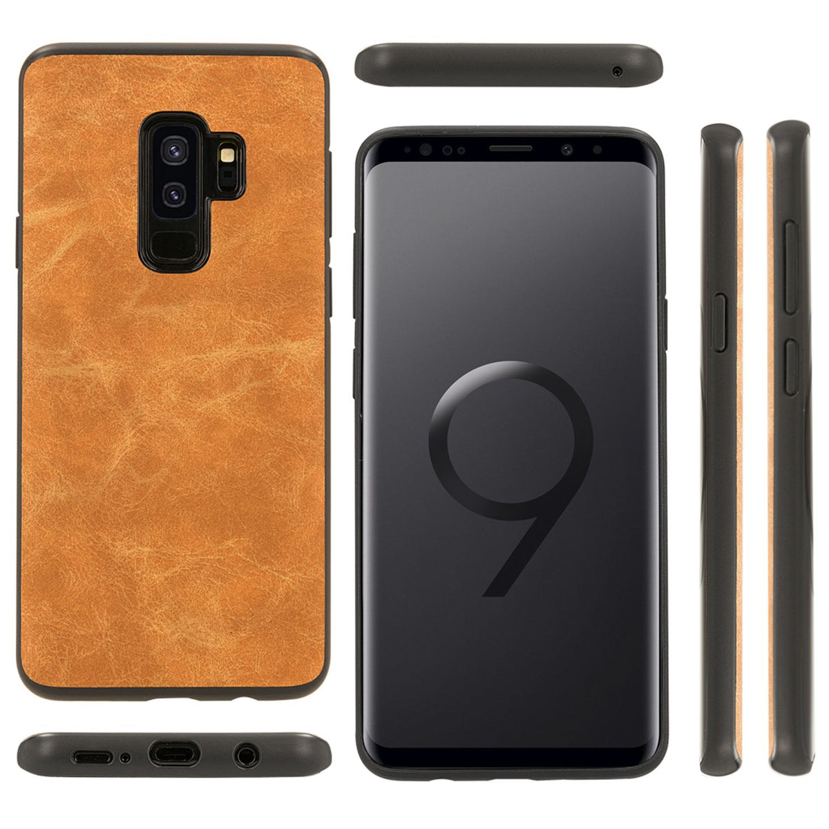 NALIA Kunstleder Handyhülle kompatibel mit Samsung Galaxy S9 Plus, stoßfeste Schutzhülle Case, Dünne Handyhülle Handy-Tasche, Slim Soft-Cover Backcover Phone Etui Bumper