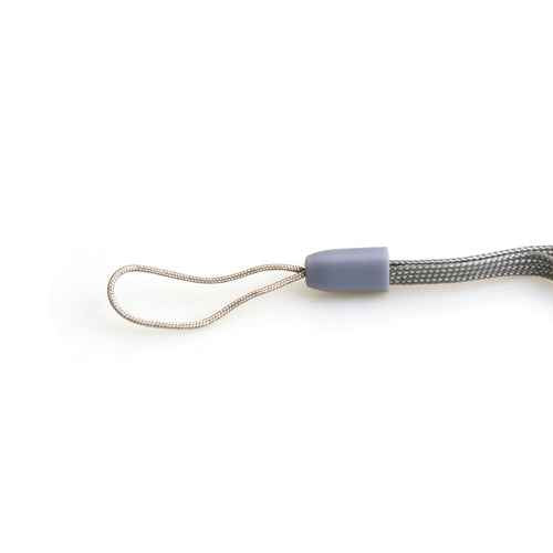 SYSTEM-S Halsband Umhängeband Trageband mit Schlaufe in Grau für Smartphone MP3-Player - DREIKS