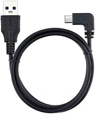 SYSTEM-S USB 3.1 Typ C Stecker 90° gewinkelt Winkel zu USB 3.0 Typ A Stecker Kabel Datenkabel Ladekabel 100 cm - DREIKS