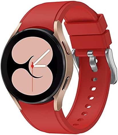 Armband flexibel aus Silikon 20mm für Samsung Galaxy Watch 4 Smartwatch Rot | System-S