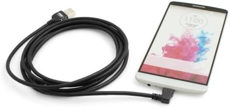 SYSTEM-S Micro USB 2.0 Kabel gewinkelt 90 grad Winkelstecker (links/male) Datenkabel und Ladekabel 140 cm - DREIKS