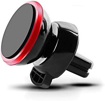 Universal Auto Magnet Halterung KFZ magnetischer Lüftungsgitter Halter Luftgitterhalter für Smartphone Handy und andere Geräte in Rot | System-S