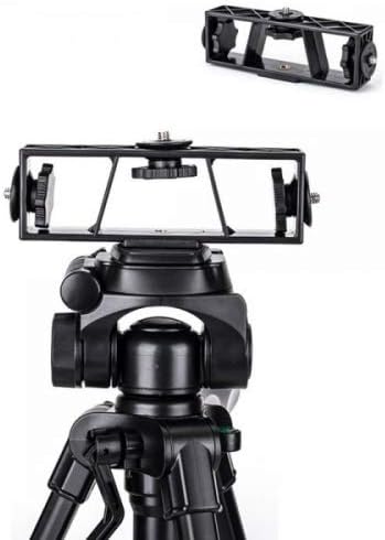 SYSTEM-S Triple mount with attachments for camera microphone smartphone size L