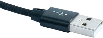 SYSTEM-S Micro USB Kabel 90° grad rechts gewinkelt Winkelstecker zu USB 2.0 Typ A 90° Grad rechts gewinkelt Datenkabel Ladekabel 20 cm in Schwarz - DREIKS
