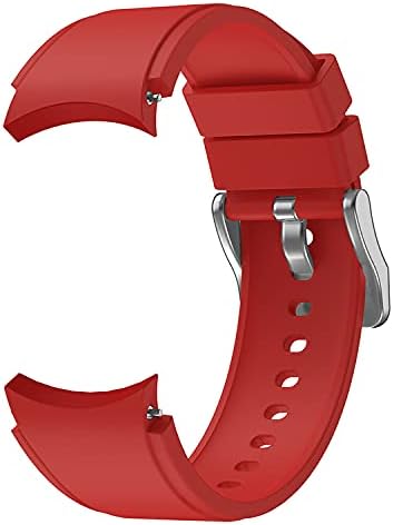 Armband flexibel aus Silikon 20mm für Samsung Galaxy Watch 4 Smartwatch Rot | System-S