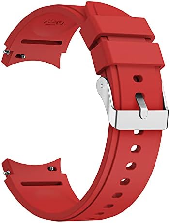 Armband flexibel aus Silikon 20mm für Samsung Galaxy Watch 4 Smartwatch Rot | System-S
