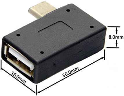 SYSTEM-S USB Typ C 3.1 OTG On The Go Host Adapter Stecker zu USB A 2.0 Buchse Konverter Adapter - DREIKS