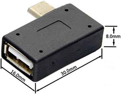 SYSTEM-S USB Typ C 3.1 OTG On The Go Host Adapter Stecker zu USB A 2.0 Buchse Konverter Adapter - DREIKS