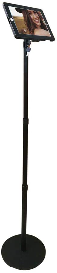 System-S Boden Ständer Halter Abschließbar für Tablet von 26, 5 cm - 37, 5 cm Bildschirmdiagonale schwarz - DREIKS