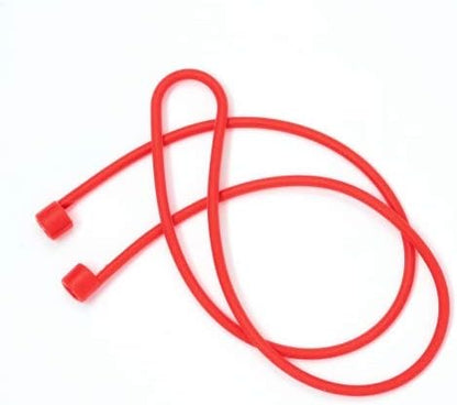 System-S 2x Silikon Halteband Holder für AirPods Kopfhörer in Rot - DREIKS