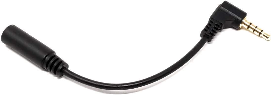 System-S 90° grad gewinkelt Winkel 3,5 mm Klinke 4 polig Winkel-Stecker Kabel Adapter 10 cm für Handy Samrtphone Tablet PC - DREIKS