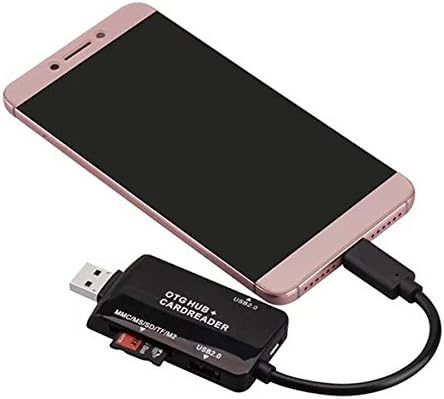 SYSTEM-S 3in1 USB 3.1 Type C zu TF SD Card USB Typ A und Micro-USB Card Reader Kartenleser OTG Adapter in Schwarz - DREIKS