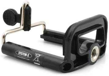 System-S Stativ Halter Adapter Aufsatz 1/4 Gewinde für Smartphone Digitalkamera Handy 45 mm - 70 mm - DREIKS