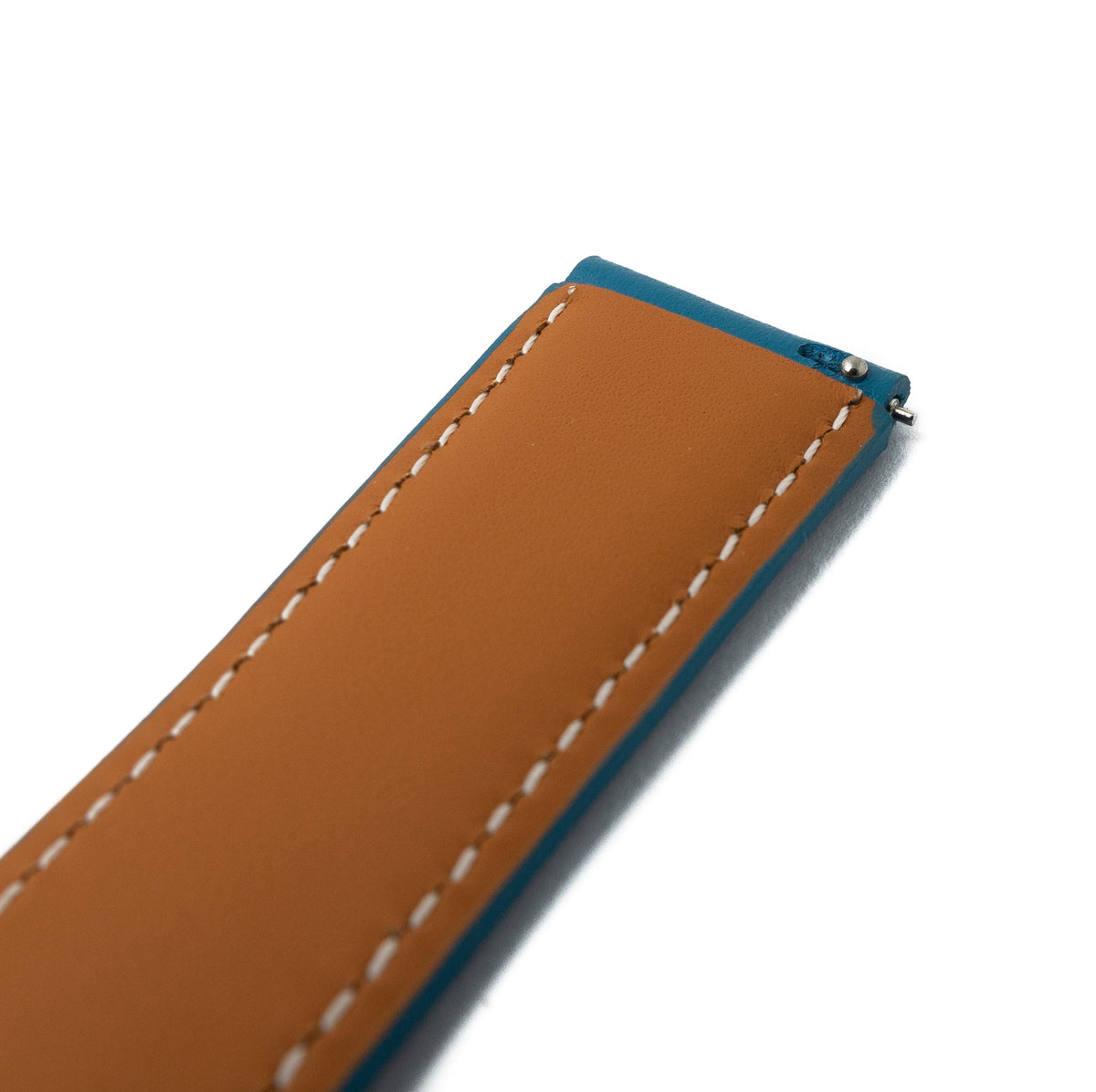 Armband 20 mm aus Leder für Samsung Galaxy Watch 5 4 Smartwatch in Blau | System-S