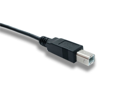 SYSTEM-S USB 2.0 Kabel 20 cm Typ B Stecker zu Typ A Stecker Winkel (up-angled) - DREIKS