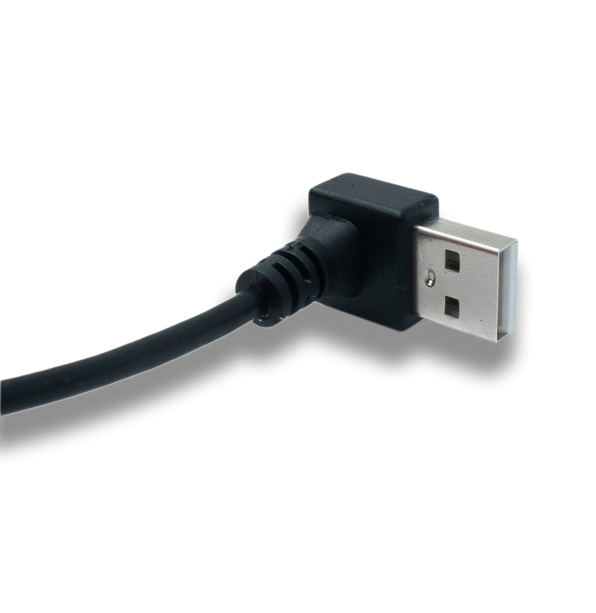SYSTEM-S USB 2.0 Kabel 20 cm Typ B Stecker zu Typ A Stecker Winkel (up-angled) - DREIKS