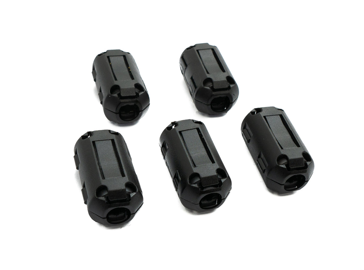 SYSTEM-S 5x Ferritkern 7 mm Ø geteilt Klappferrit Ringkern Mantelwellenfilter für Kabel - DREIKS