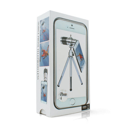 System-S 12x Telescope Telephoto Zoom Lens with Hard Case and Mini Tripod for iPhone 6