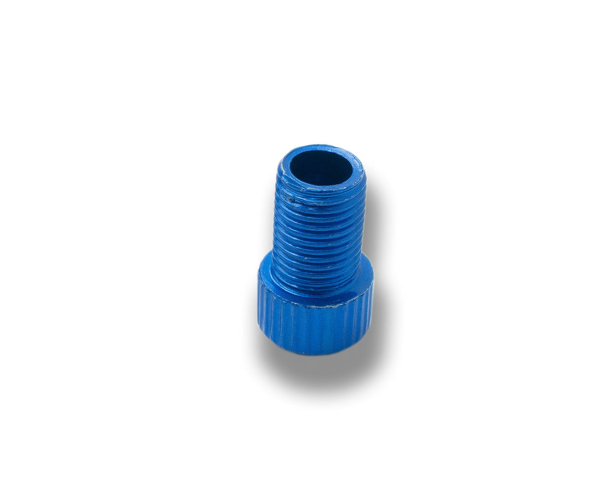 SYSTEM-S Ventil Adapter Ventiladapter Presta auf Schrader von Fahrradventil auf Autoventil in Blau - DREIKS