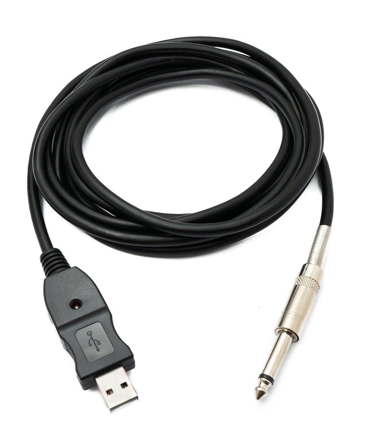 SYSTEM-S 3 meter USB Gitarrenkabel Basskabel Kabel Klinkenstecker USB zu Audio 1/4  6.3mm Male - DREIKS