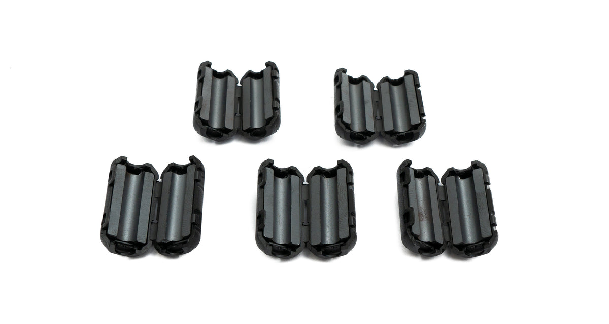 SYSTEM-S 5x Ferritkern 5 mm Ø geteilt Klappferrit Ringkern Mantelwellenfilter für Kabel - DREIKS
