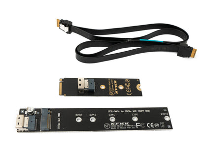 SFF-8654 NGFF M-key 40 cm NVME Kabel Stecker zu Buchse für Mainboard SSD | System-S