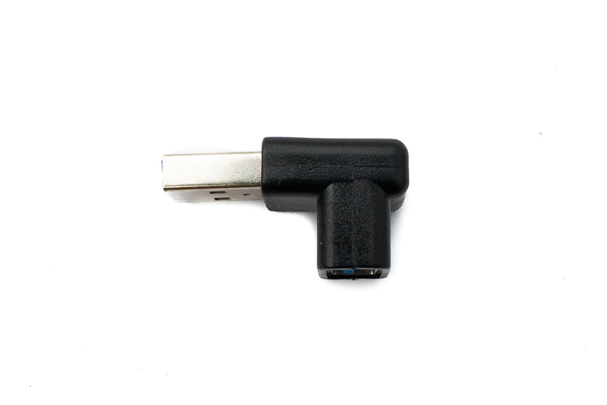 SYSTEM-S USB 3.0 Gen 2 Adapter Type A Male to Female Angled Cable in Black